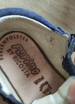 Фирменные детские кожаные босоножки сандалии pepino by ricosta германия, р.20.