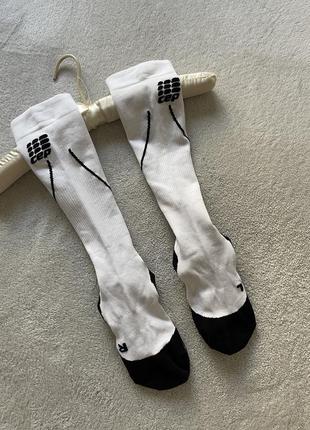 Компресійні гольфи для бігу cep progressive+ run socks 2.0 white7 фото