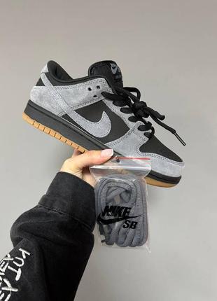 Зимние кроссовки nike sb dunk low “grey/ black” fur ❄️