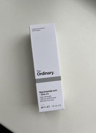 The ordinary niacinamide 10% + zinc 1% сыворотка от недостатков