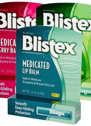 Blistex medicated lip balm spf 15 бальзам для губ, 4.25 г1 фото