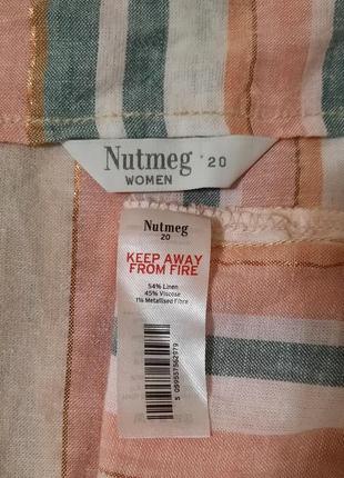 Ярусный сарафан nutmeg платье рубашка р. uk 20 лен льняное вискоза3 фото