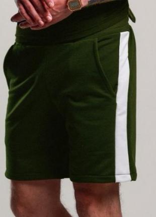 Шорты лампас хаки-белый xs