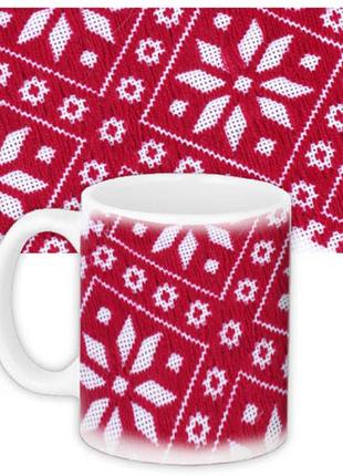 Кружка с принтом український орнамент