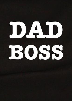 Фартук "dad boss", чорний, black, англійська3 фото