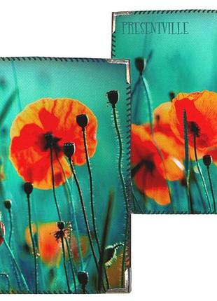 Обложка на паспорт маки