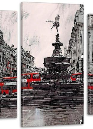 Модульна картина архітектура місто (53х100см) art-113_3 з лаковим покриттям