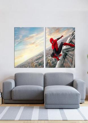 Модульная картина в гостиную / спальню     людина павук   tlv-2_106 с лаковым покрытием3 фото