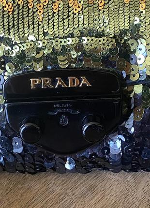 Prada оригинал невероятная сумка в паетки лимитка5 фото