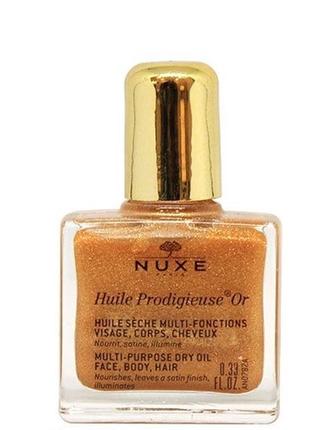 Чудове сухе золоте масло nuxe huile prodigieuse or multi-purpose dry oil, 10 мл