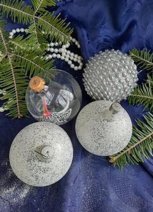 Набор стеклянных шаров! ❄☃️ елочные новогодние рождественские игрушки подвески бык бычок стекло5 фото