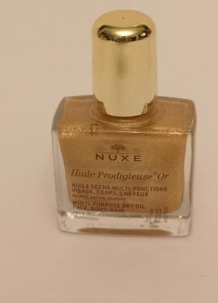 Чудове сухе золоте масло nuxe huile prodigieuse or multi-purpose dry oil, 10 мл2 фото