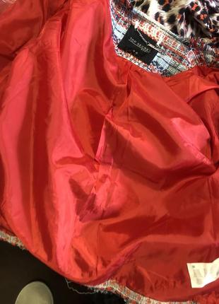 Шикарный пиджак под chanel голубой и красный акция !7 фото