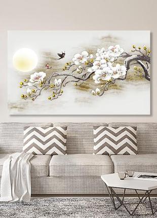 Картина на стену в гостиную / спальню  квіти  mlp_68 с лаковым покрытием2 фото