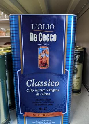 Оливкова олія de cecco classico olio extra vergine di oliva 5 л2 фото