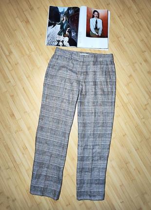 Raffaello rossi👑 стильные льняные брюки в клетку 7/81 фото