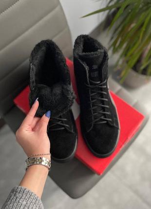 👟 кроссовки puma winter boots black fur / наложка bs👟4 фото