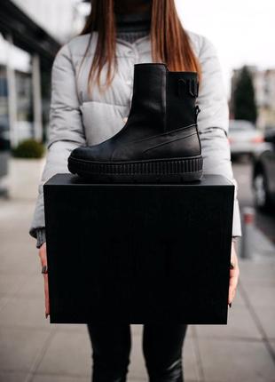 👟 челси puma fenty by rihanna chelsea sneaker boot "black"/наложка bs👟8 фото