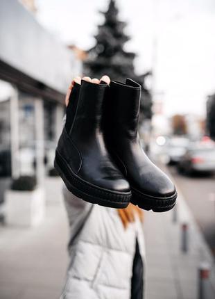 👟 челси puma fenty by rihanna chelsea sneaker boot "black"/наложка bs👟4 фото