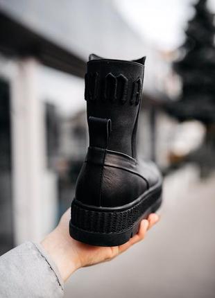 👟 челси puma fenty by rihanna chelsea sneaker boot "black"/наложка bs👟7 фото
