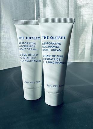 The outset restorative niacinamide night cream нічний крем з ніацинамідом