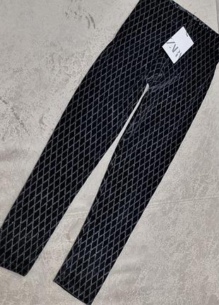 Новые нарядные велюровые лосины с блестками