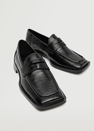 Мокасини з квадратним носком mango 3485