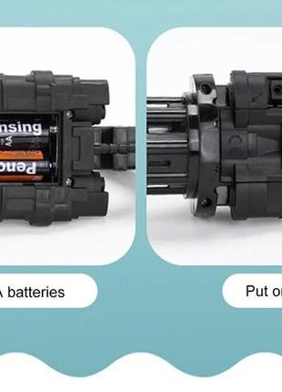 Пулемет-генератор мыльных пузырей черный (батарейки и 50мл мульных пузырей в подарок)3 фото
