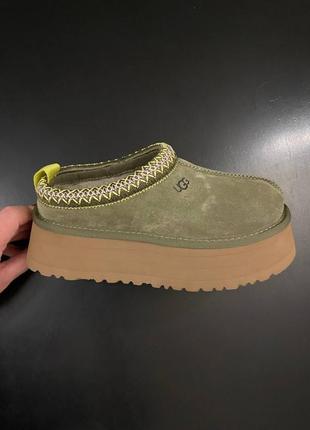 👟 тапочки ugg tasman platform burnt olive / наложка bs👟