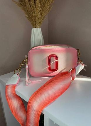 Женская сумка marc jacobs logo pink марк джейкоб розовая 0054