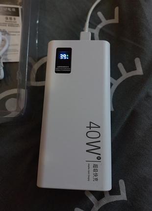 Портативна батарея power bank 20000mah 40w. швидке заряджання.