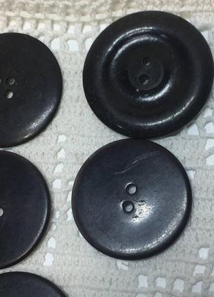 Набір із 5 шт круглі старовинні ґудзики вінтажні чорні зір н19695 фото
