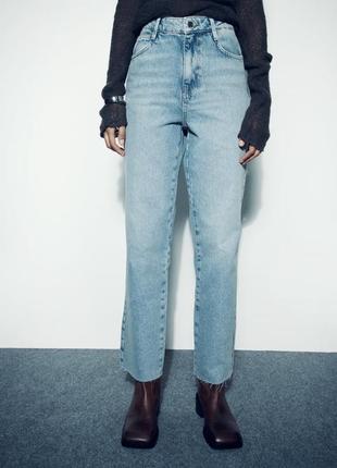 Прямые джинсы zara<unk> женские джинсы