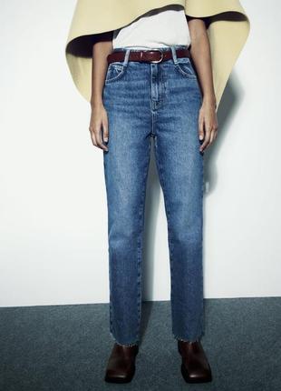 Прямые джинсы zara<unk> женские джинсы
