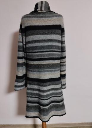 Вязаное шерстяное пальто4 фото