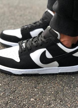 Кроссовки найк данк Черные (nike dunk black-white)2 фото