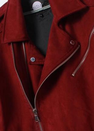 Мужская куртка косуха байкерская couture club бордовая 20237 фото