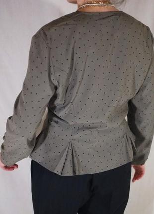 Винтажная блуза рубашка в горошек пастельного цвета wallis exclusive8 фото