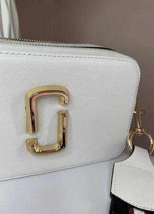 Женская сумка marc jacobs logo white марк джейкоб белая 00578 фото