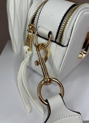 Женская сумка marc jacobs logo white марк джейкоб белая 00576 фото