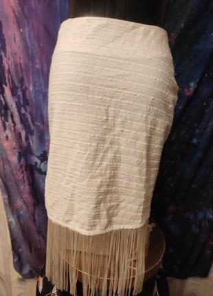 Оригинальная "завязанная" юбка с бахромой в стиле бохо шик гетсби рюмльстон5 фото