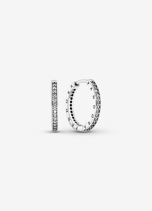 Серебряные серьги кольца  290558cz