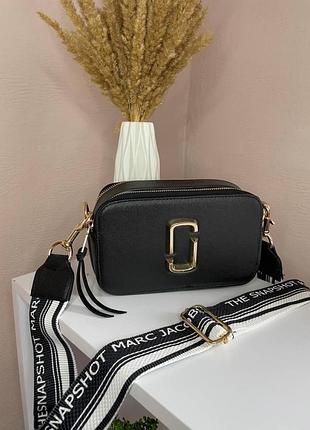 Женская сумка marc jacobs logo black марк джейкоб черная 0059