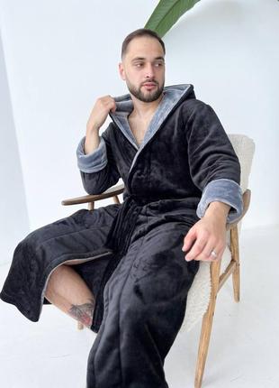 Махровый халат, мужской махровый теплый халат5 фото
