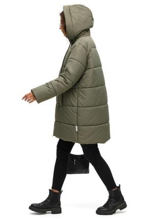 Зимняя женская удлиненная куртка пуховик  в 6 цветах размер:42 44 46 48 50 523 фото