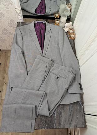 Брендовый стильный костюм 45%шерсть taylor&amp;wright🩶