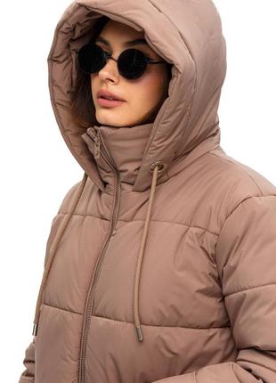 Зимняя женская удлиненная куртка в 6 цветах размер:42 44 46 48 50 525 фото
