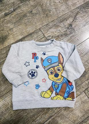 Світшот, светр, кофта, nickelodeon, paw patrol, р. 9-12міс., 74-80
