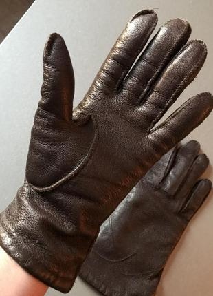 Перчатки рукавичкі шкіра шкіряні італія вінтаж9 фото