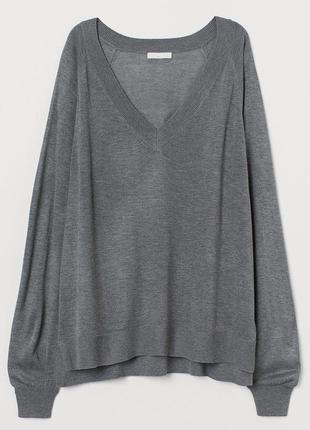 Сірий джемпер, пуловер h&m / s-m1 фото